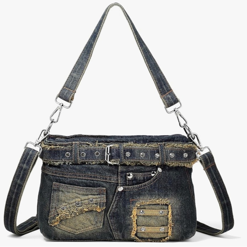 Y2K Blue jean bag casual denim purse